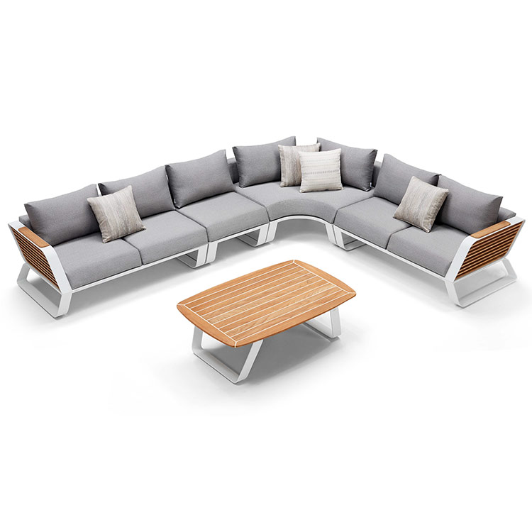 SET DE SALA WING ESQUINERA PARA JARDÍN CON MESA DE CENTRO (4 PZ)