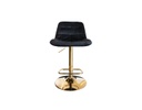 BANCO PARA BARRA GAL NEGRO BASE METAL DORADO (38×48×63cm)