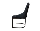 SILLA NEGRONI COLOR NEGRO IRON BASE ACERO INOXIDABLE