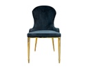 SILLA ZIP COLOR NEGRO CON BASE EN METAL DORADO (97×48×55cm)