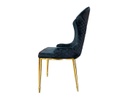 SILLA ZIP COLOR NEGRO CON BASE EN METAL DORADO (97×48×55cm)