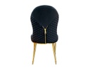 SILLA ZIP COLOR NEGRO CON BASE EN METAL DORADO (97×48×55cm)