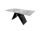 MESA DE COMEDOR TRIÁNGULO GRIS (160×80cm)