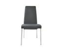 SILLA  ARES  BASE METAL PULIDO C/PIEL BUFALO GRIS  57X48X1.03