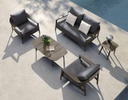 MESA DE CENTRO LEO P/JARDIN COLOR NEGRO Y MADERA TECA