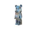 ESCULTURA DECORATIVA OSO AZUL (34x29x80 cm)