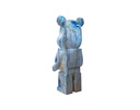 ESCULTURA DECORATIVA OSO AZUL (34x29x80 cm)