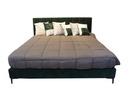 CAMA KING SIZE VERDE OSCURO CON PATAS NEGRAS (200×190cm)