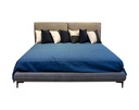 CAMA KING SIZE COLOR GRIS OSCURO CON PATAS NEGRAS (200×190cm)