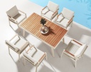 SILLA NOFI PARA JARDIN CON REPOSABRAZOS EN ACABADO BEIGE