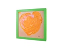 CUADRO LOVE ORANGE C/MARCO 30 X 30 CM