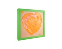 CUADRO LOVE ORANGE C/MARCO 30 X 30 CM