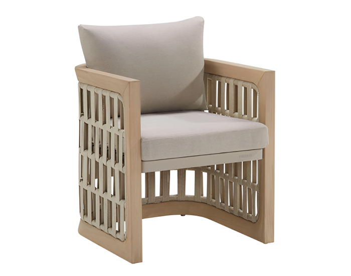 SILLA COMEDOR RIVA COLOR BEIGE MADERA TECA
