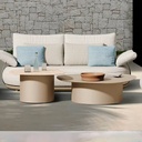 SET SALA CALLA EXTERIOR CON MESAS DE CENTRO EN ACABADO BEIGE (5 PIEZAS)