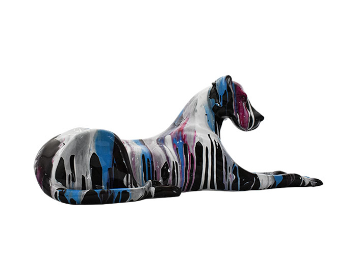 ESCULTURA PERRO MULTICOLOR