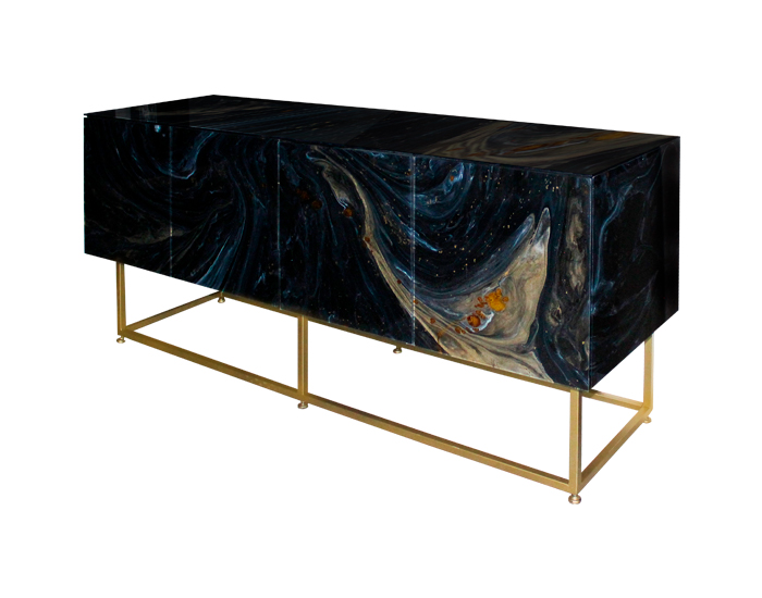 CREDENZA VELA ARK NOCHE DORADA (77×160×47.3cm)