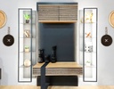 ESTANTE DECORATIVO CON LUCES LED DE ACERO INOXIDABLE (180×32×29cm) - MOD. MCH.EST.0001