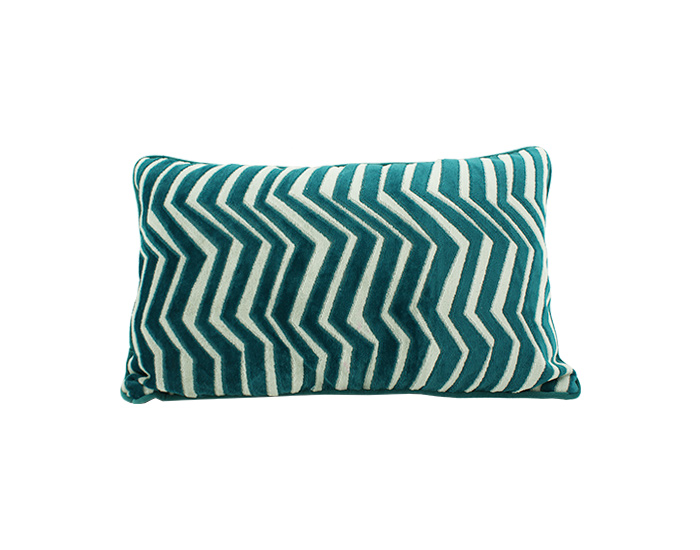 COJÍN MATTY ZIG ZAG COLOR VERDE PERSA (30×50CM)