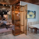 ARMARIO DE ALUMINIO/CRISTAL CON LUZ LED (MÓDULO CON COLGADOR Y REPISA) - MOD. VAC1-240-90B-LM
