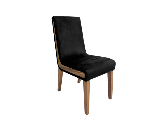 SILLA DE PAROTA GALA TERCIOPELO COLOR NEGRO (99×49×62cm)