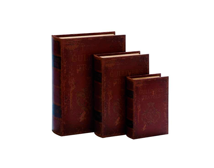 GULLIVERS JUEGO DE LIBROS FALSOS DECORATIVOS (3 PZAS) - MOD. MCH.CAJ.0001