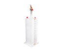 ESCULTURA DECORATIVA PEDESTAL SALTIM BANCO HOMBRE CON RUFFLED (137×37×37cm)