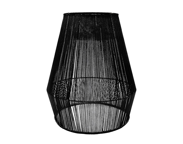 LÁMPARA COLGANTE CHINA TEJIDA DE NYLON NEGRO (160×80cm)