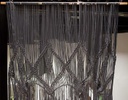 CORTINA DE MACRAMÉ HILO DE ALGODÓN NEGRO TEJIDA A MANO (4×2mts) - MOD. MCH.CRT.0003
