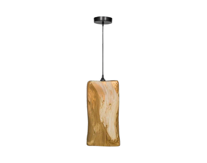 LÁMPARA COLGANTE RECTANGULAR MEDIANA DE VIDRIO SOPLADO (145×23cm)