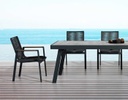 SILLA DE EXTERIOR NOFI 3.0 CON REPOSABRAZOS COLOR NEGRO