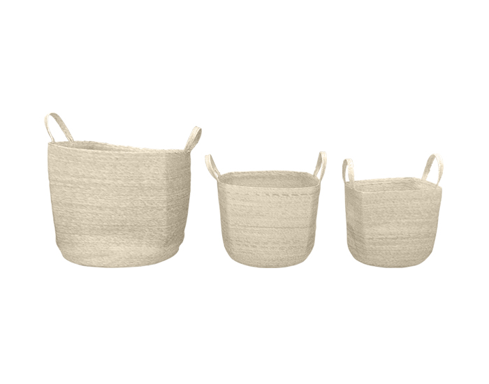 SET CHAROLA DE MIMBRE NATURAL RECTANGUALAR (3 PZAS) - MOD. MCH.CHA.0013