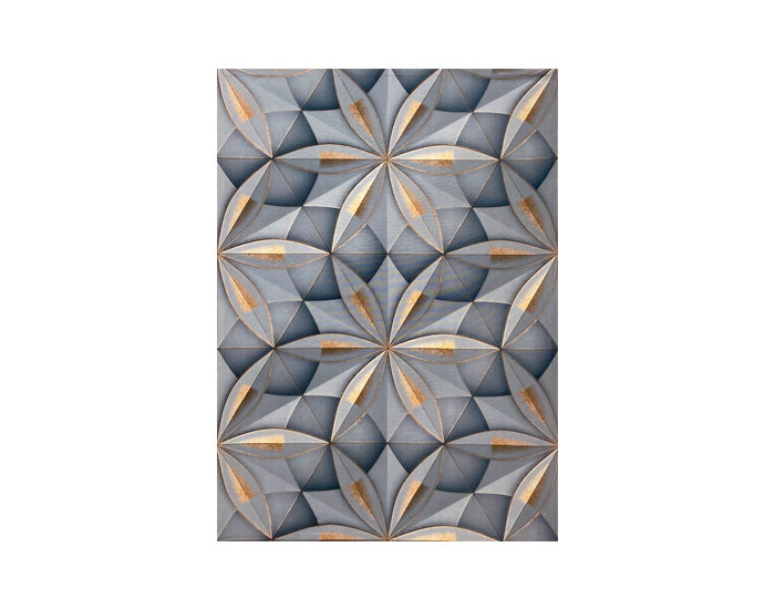 CUADRO LIENZO FLOR GRIS CON BRONCE (120×86cm) MOD MCH.CUA.0124
