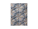 CUADRO LIENZO FLOR GRIS CON BRONCE (120×86cm) MOD MCH.CUA.0124