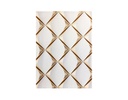 CUADRO PATRONA LIENZO BLANCO CON DORADO CON FORMAS CUADRADAS (120×86cm)  - MCH.CUA.0126