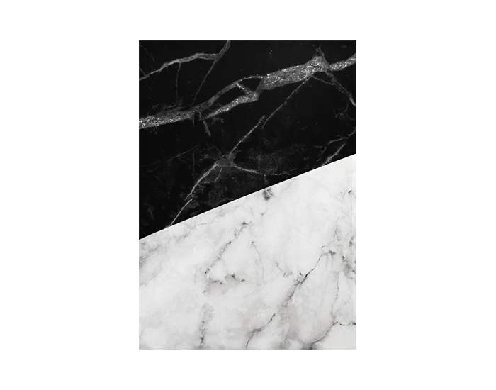 CUADRO LIENZO MÁRMOL MITAD BLANCO Y NEGRO (120×86cm) - MOD. MCH.CUA.0128