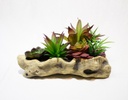 MACETA GAMORA LIRIOS DE AGUA CON BASE DE YESO (20×34×15cm) - MOD. MCH.PLT.0118