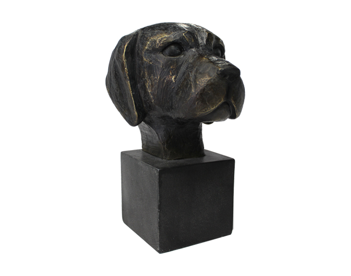 FIGURA DECORATIVA CABEZA DE LABRADOR (27×11.4×11.4cm)