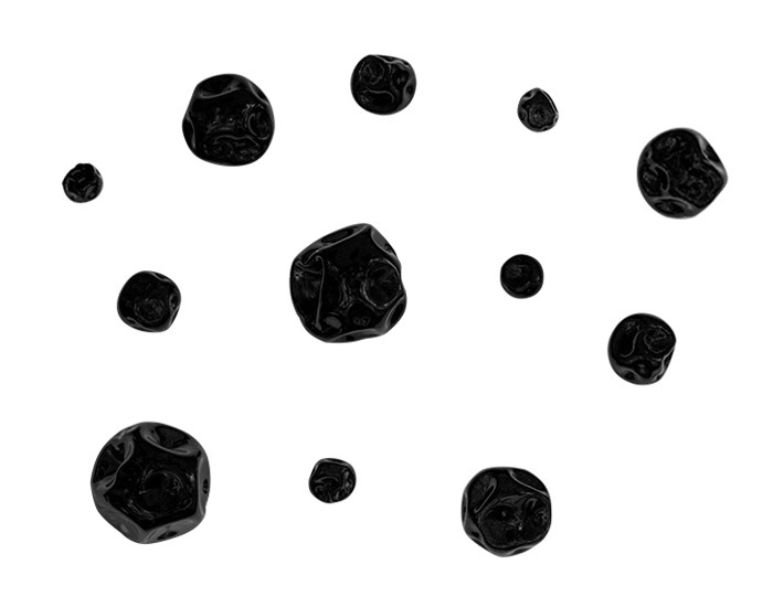 DECORACIÓN DE PARED SET GALAXIA DE CRISTAL NEGRO (12 PZAS) - MOD. MCH.FIG.0404