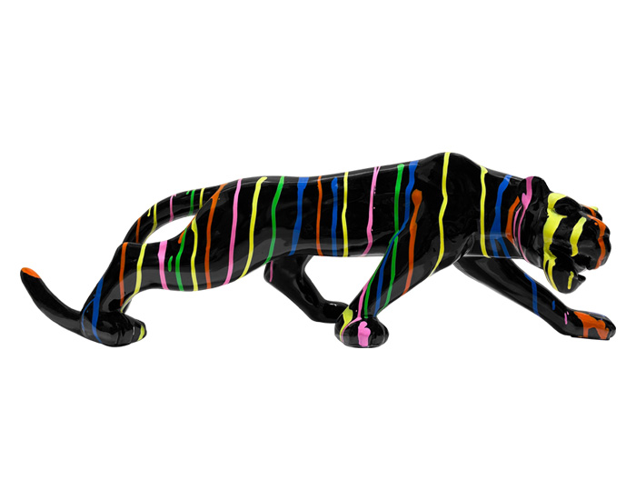 ESCULTURA DECORATIVA PUMA BAGHEERA MULTICOLOR (27×81×21cm)