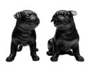 ESCULTURAS DECORATIVAS PUGS FRANK NEGRO (2 PZAS)