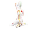 ESCULTURA DECORATIVA MUJER PIERNA CRUZADA MULTICOLOR (57×46×27cm)