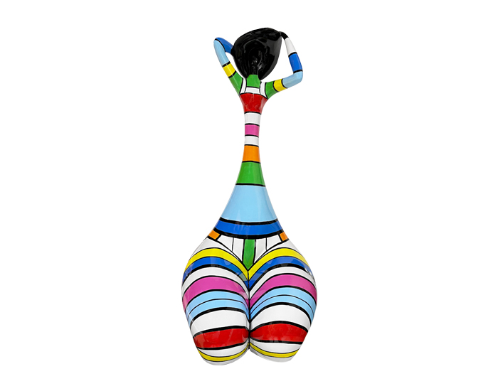 ESCULTURA DECORATIVA MUJER VENUS SENTADA MULTICOLOR (86×29×37cm)