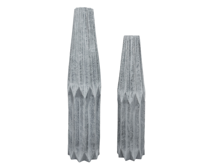 FIGURAS DECORATIVAS JARRONES MADAGASCAR COLOR GRIS (2 PZAS) - MOD. MCH.JAR.0058