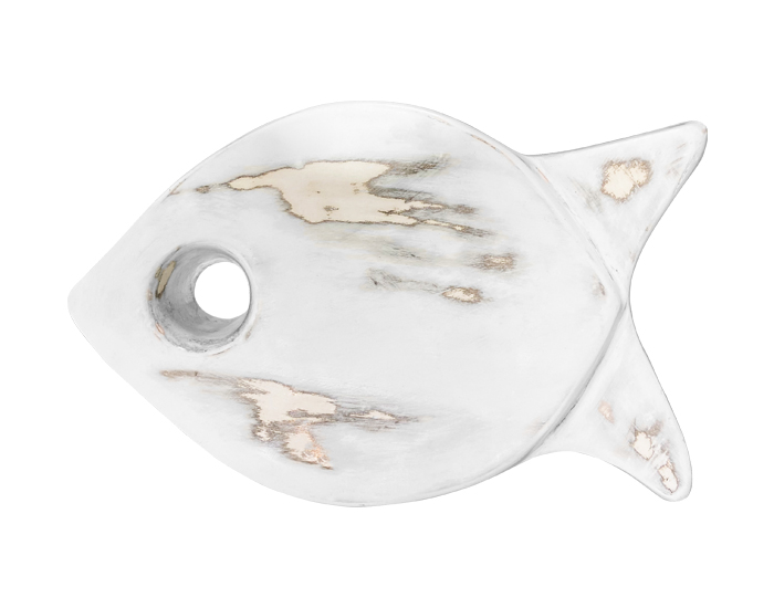 DECORACIÓN DE PARED PEZ FLOUNDER ACUARIO BLANCO (20×32×4cm) - MOD. MCH.FIG.0412