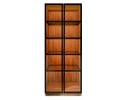 VITRINA CRISTAL/MADERA NEGRO MATE CON LUZ LED (240×90×55cm) (MÓDULO DE 4 REPISAS) - MOD. VACM1-240-90MB