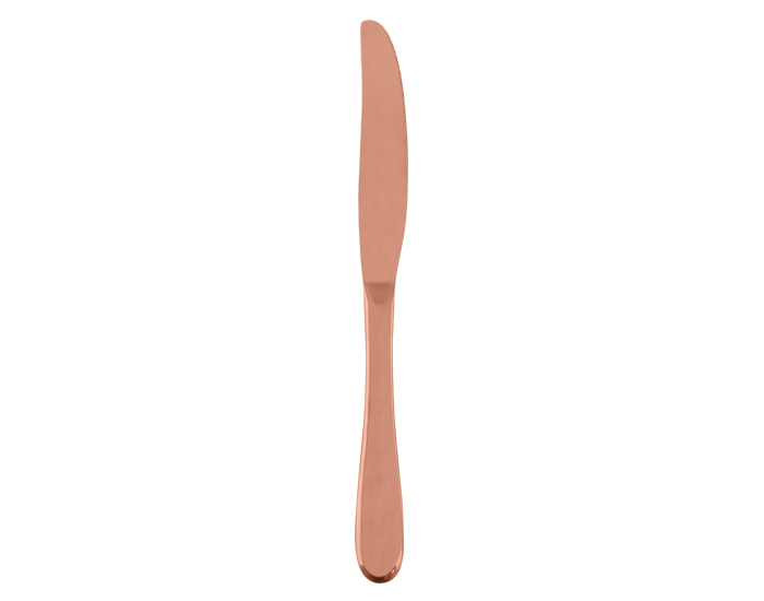 CUBIERTO CUCHILLO GRANDE ROSA DE ACERO INOXIDABLE