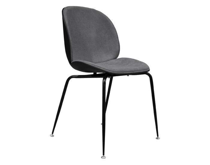 SILLA BOND COLOR GRIS LOBO BASE METAL NEGRO (85×68×47cm)