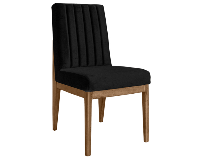 SILLA DE PAROTA TALIA TERCIOPELO NEGRO (94×49×57cm)