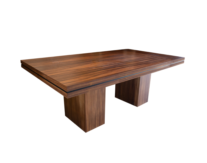 MESA DE COMEDOR KAVAH CHAPADO DE PAROTA PARA 8 PERSONAS (210×120cm)