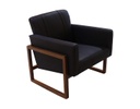 SILLÓN OCASIONAL CON VINIPIEL EN COLOR NEGRO (80x77.5x69cm)